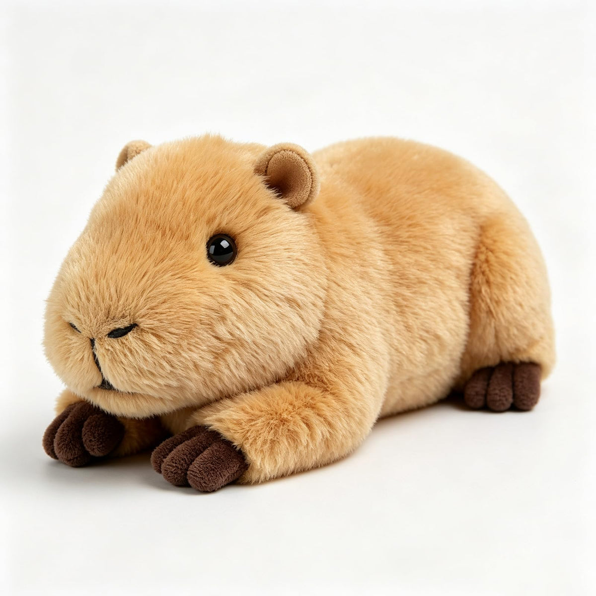 Lying Brown Otter Plush Throw Pillow – Cute Lying Pose, a Soft Cushion & Stylish Decor Stuffed Toy in One.