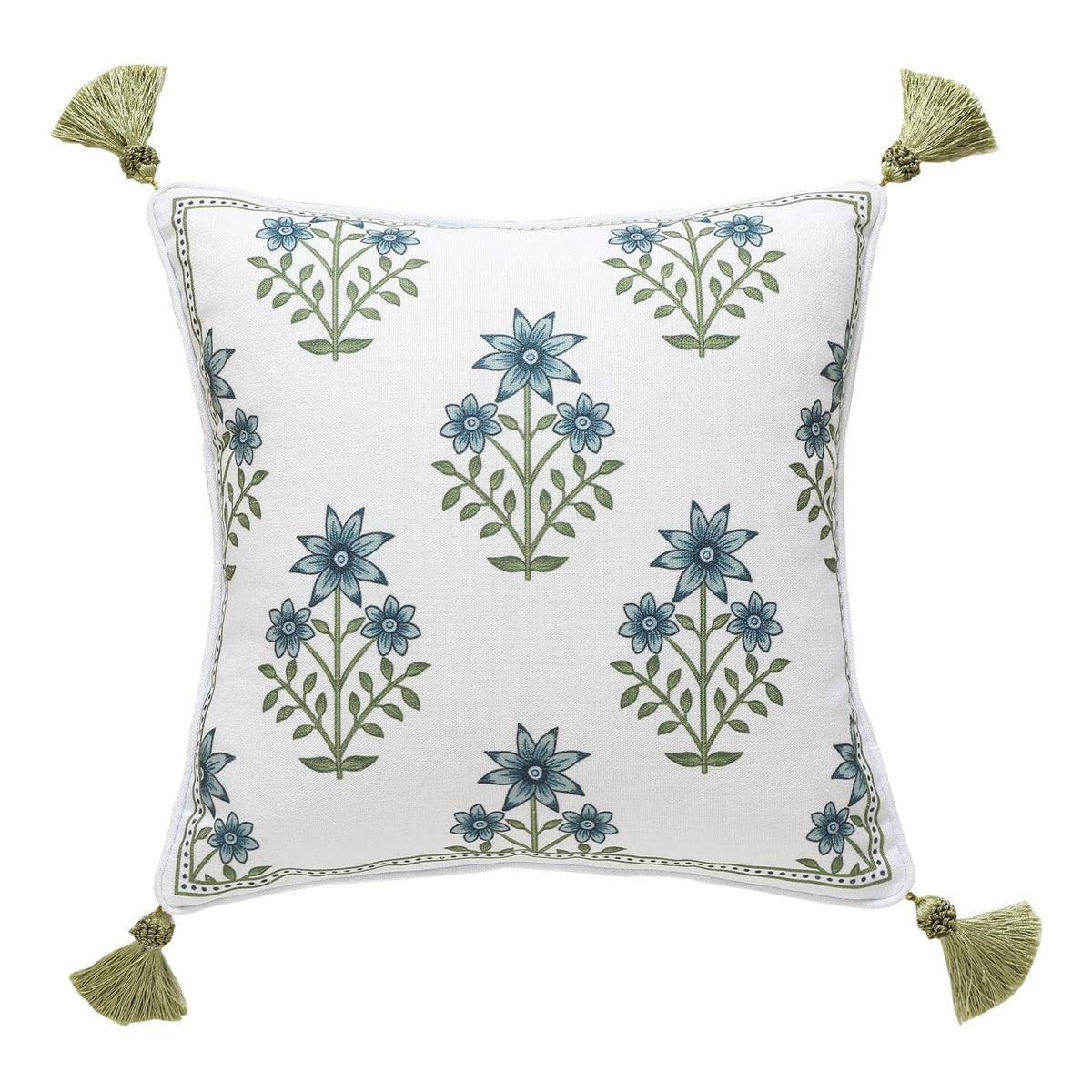ISAENNE Vintage Elegant Linen Square Throw Pillow Cover,18"x18"-Albano A