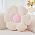Kcvvcr Flower Throw Pillow, Soft White 14.9" Shaped Floor Pillow for Home Decor, Cute Aesthetic Plush Decorative Pillows for Bed, Sofa, Couch
