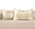 Brown Plaid Farmhouse Checkered Throw Pillow Cover 20x20 for Bed Couch Sofa