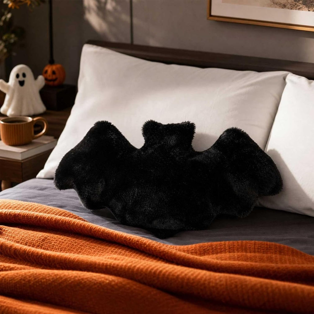 17.7x9'' Halloween Bat Shaped Throw Pillow, Gothic Throw Pillows