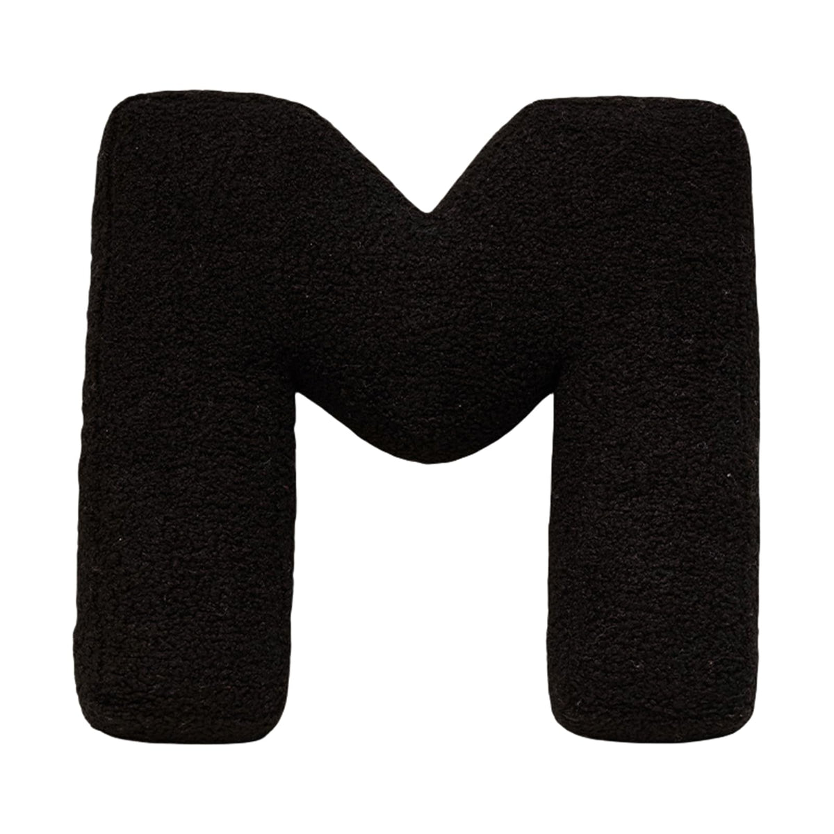 MOJUN Black Letter Pillows Cute Soft Plush Initial Letter Throw Cushion Decorative English Alphabet A to Z Letter Hugging Throw Pillows for Sofa Couch Bed Car Living Room Decoration Photo Prop, H