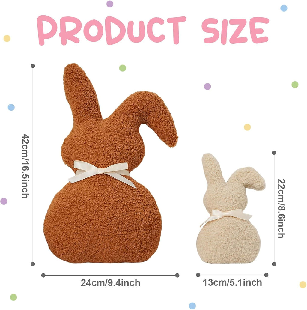 2Pcs Easter Bunny Pillow Bunny Shaped Pillows Easter Decor Gifts Home Sofa Decor Gift for Adults