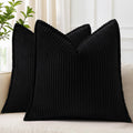 decorUhome Fall Corduroy Rust Throw Pillow Covers 18x18 Set of 2