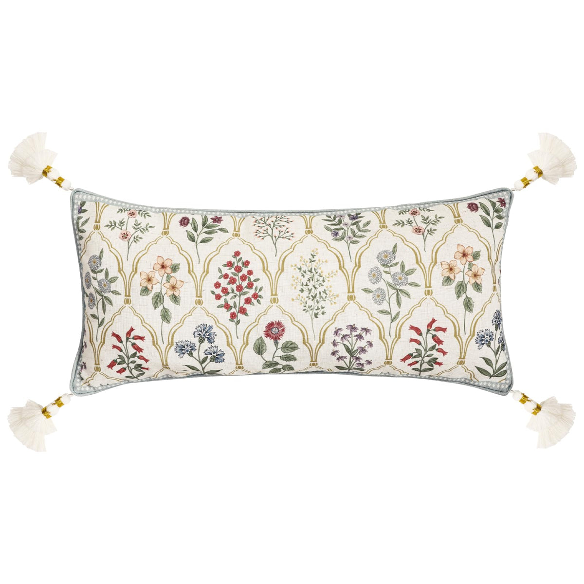 ISAENNE Vintage Elegant Linen Square Throw Pillow Cover,18"x18"-Albano A