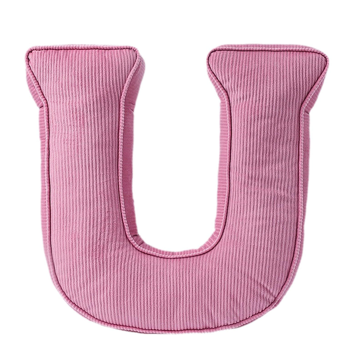 Pink Letter Plush Pillow, Letter Hugging Throw Pillows, Decorative Corduroy Initial Letter Shaped Throw Pillows, Alphabet Pillows A to Z for Sofa Bedroom Living Room (13.39, Inches, 3.54, Inches, P)