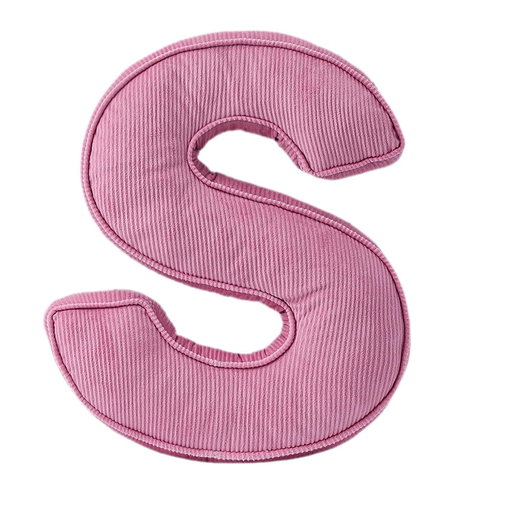 Pink Letter Plush Pillow, Letter Hugging Throw Pillows, Decorative Corduroy Initial Letter Shaped Throw Pillows, Alphabet Pillows A to Z for Sofa Bedroom Living Room (13.39, Inches, 3.54, Inches, P)