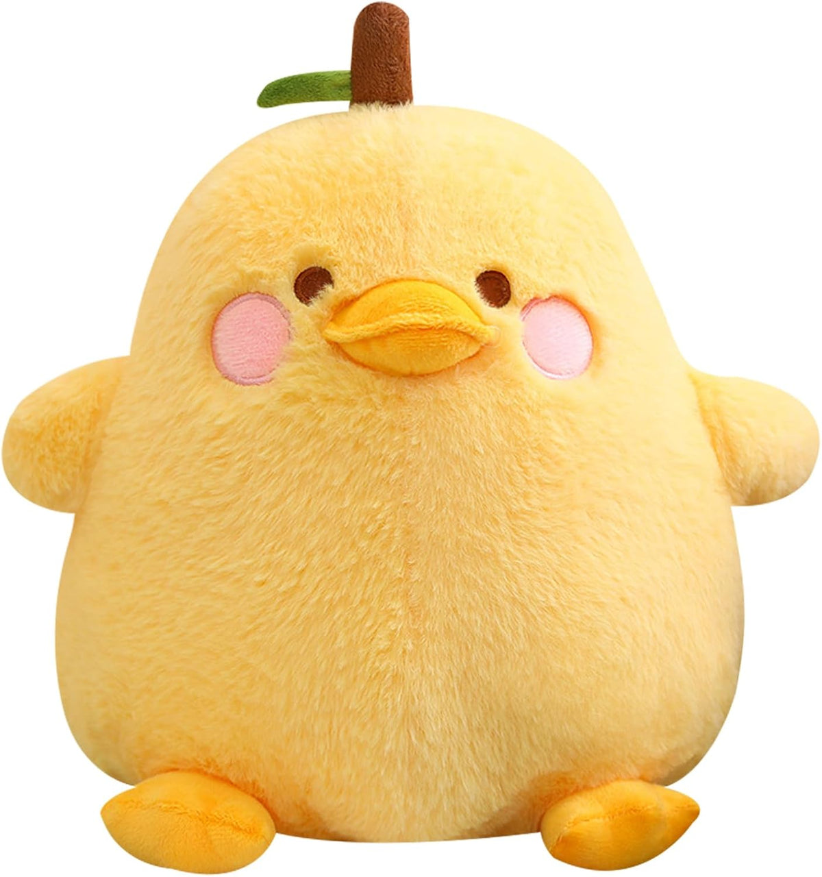 Cute Yellow Duck Pear Plush Pillow 8 Inch Kawaii Stuffed Animal Plush Soft Plushies Gifts (Yellow, Small)
