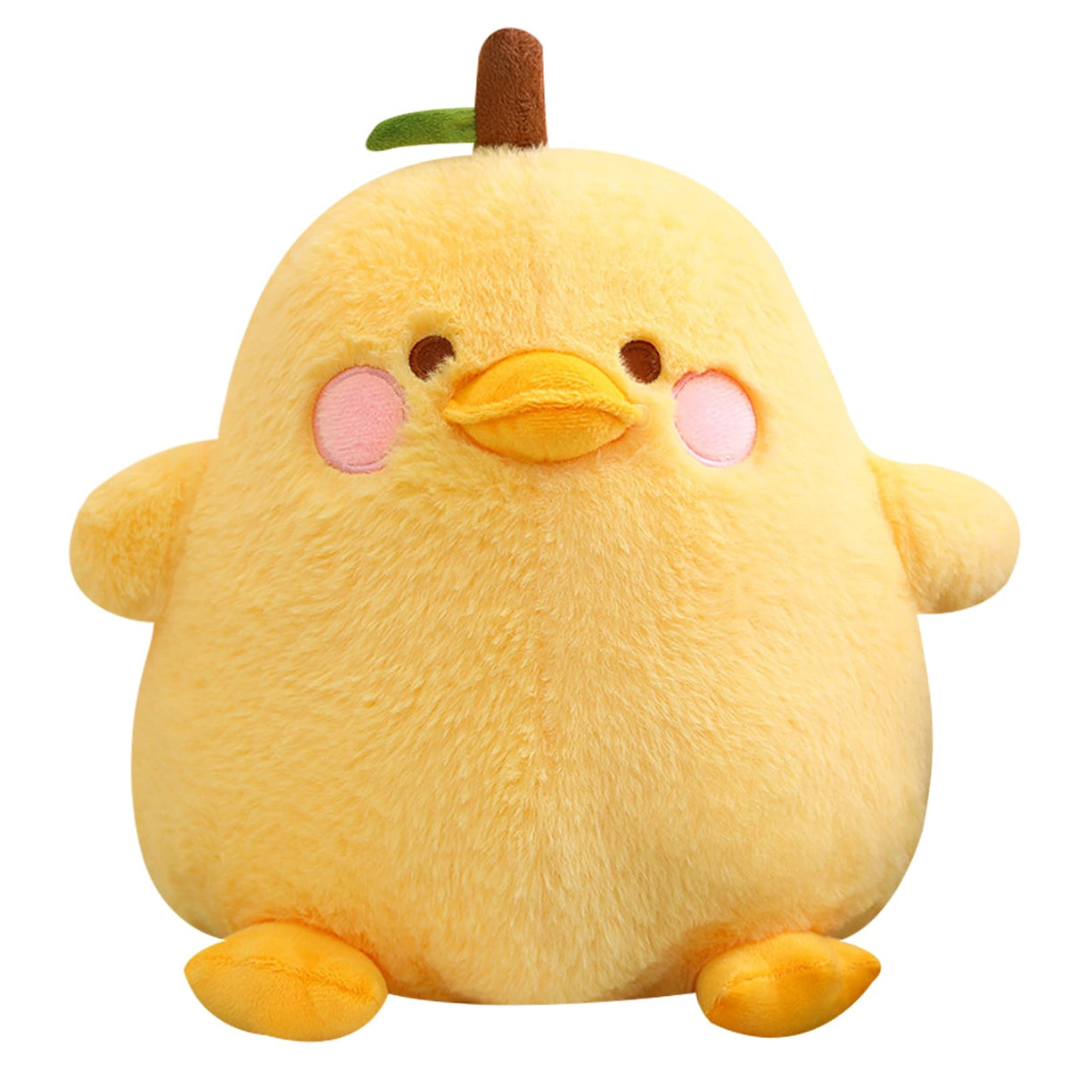 Cute Yellow Duck Pear Plush Pillow 8 Inch Kawaii Stuffed Animal Plush Soft Plushies Gifts (Yellow, Small)