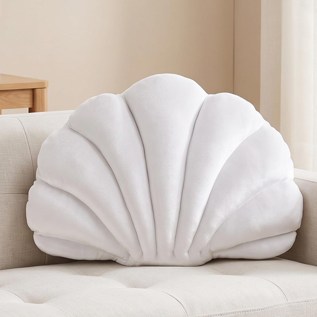 Shell Pillow,Light Pink Seashell Pillow 13x10 Inch
