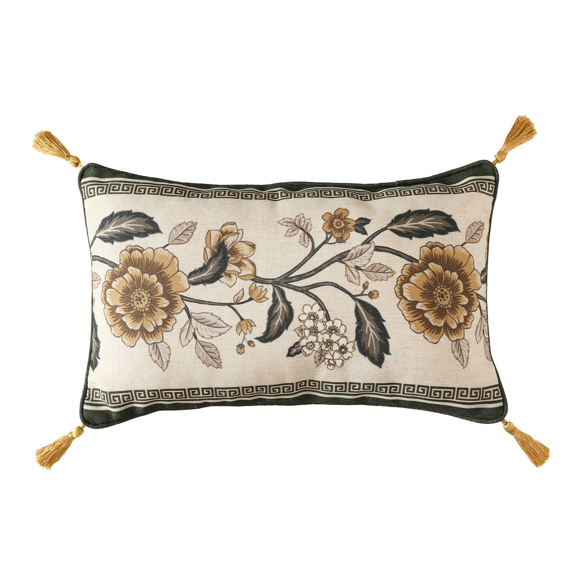 ISAENNE Vintage Elegant Linen Square Throw Pillow Cover,18"x18"-Albano A