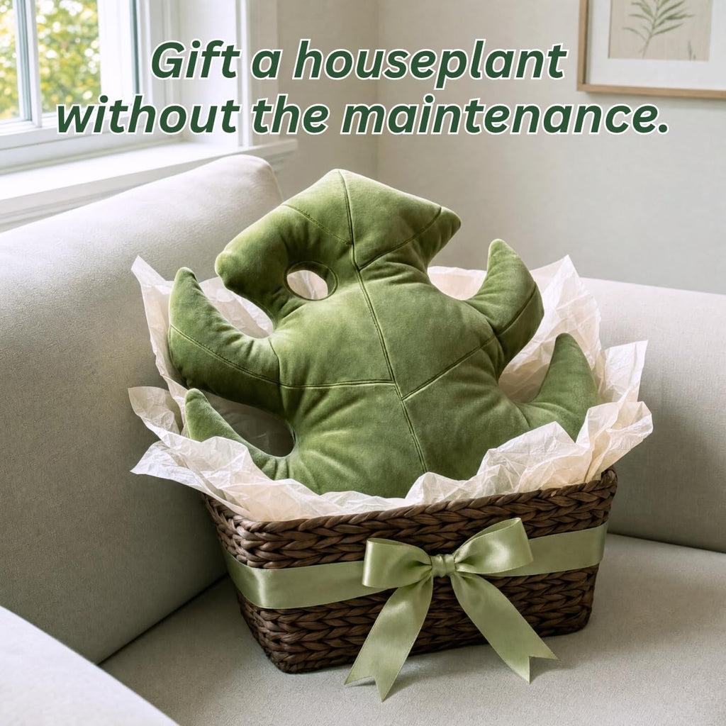 Green Philosophy Co. - Leaf™ Pillow - Monstera Mossy Earth - 17x16 in