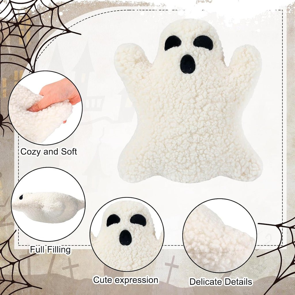 Shappy 3 Pcs Halloween Ghost Throw Pillows Cute Soft Decorative Pillows