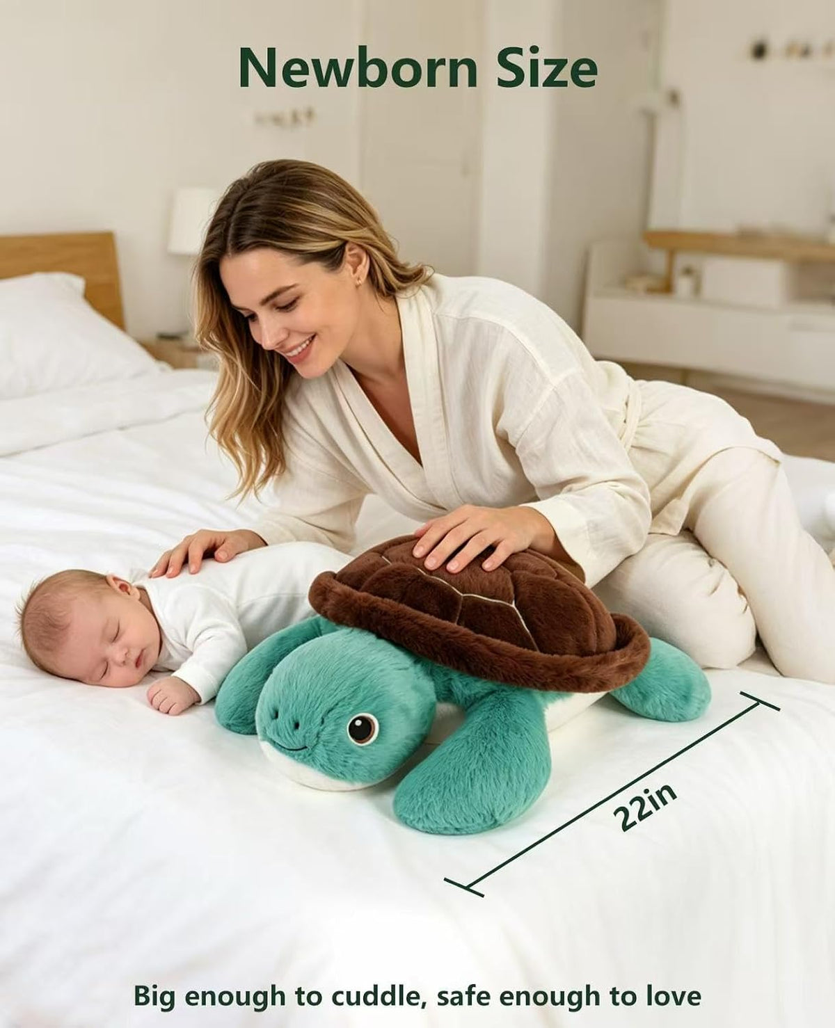 gnomantic Turtle Weighted Stuffed Animals, Plush Pillow for Kids