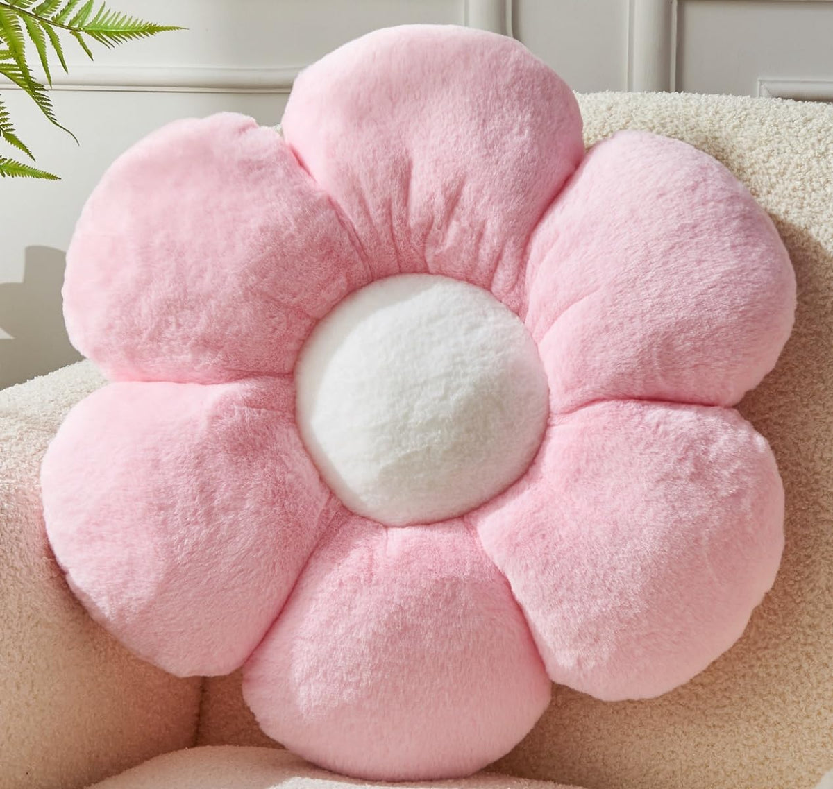Flower Pillow,19.6In Daisy Pillow Blue Throw Pillows