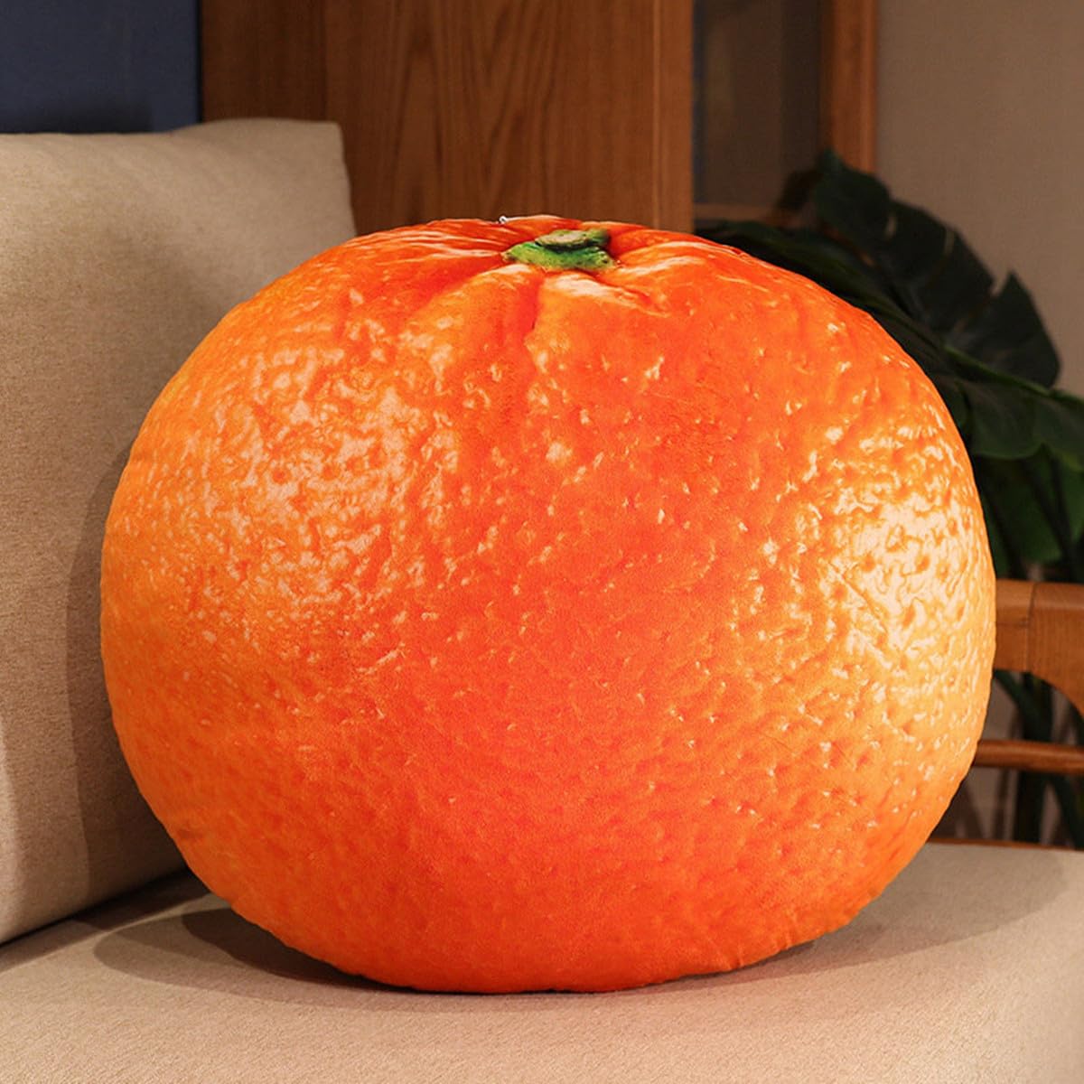 WAIUYIA Simulation Fruit Throw Pillow Kawaii Stuffed Fruit Plush Throw Pillow Decorative Cute Soft Fruit Plush Pillows Cushions for Bed Couch Chair Sofa Home Decor (Jackfruit)