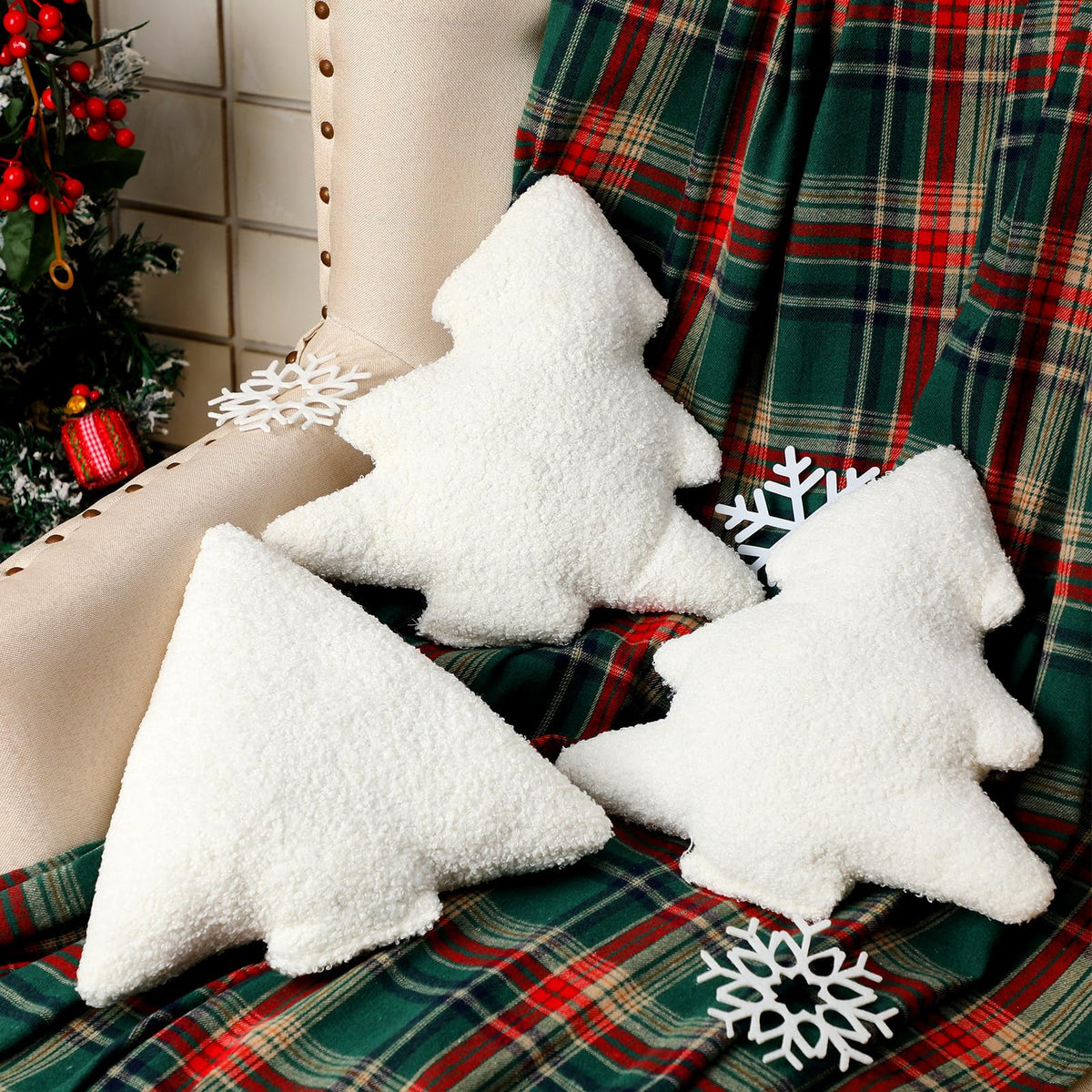 Shappy 3 Pcs Halloween Ghost Throw Pillows Cute Soft Decorative Pillows
