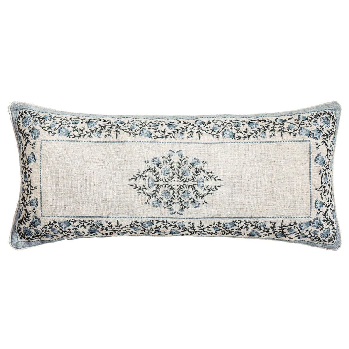 ISAENNE Vintage Elegant Linen Square Throw Pillow Cover,18"x18"-Albano A