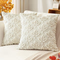 Artscope Maple Leaf Fall Pillow Covers 18 x 18 Set of 2 Decorative Autumn Harvest Holiday Throw Pillow Cases Soft Plush Faux Fur Couch Cushion Case for Farmhouse Sofa Bed Room Home Decor-Rust