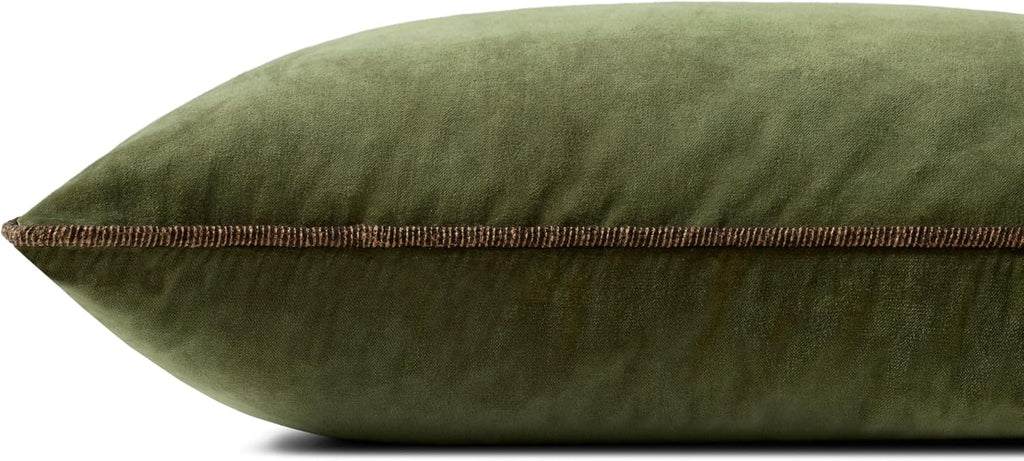 Loloi Chris Loves Julia Liza Dark Green 13'' x 35'' Cover w/Down Pillow