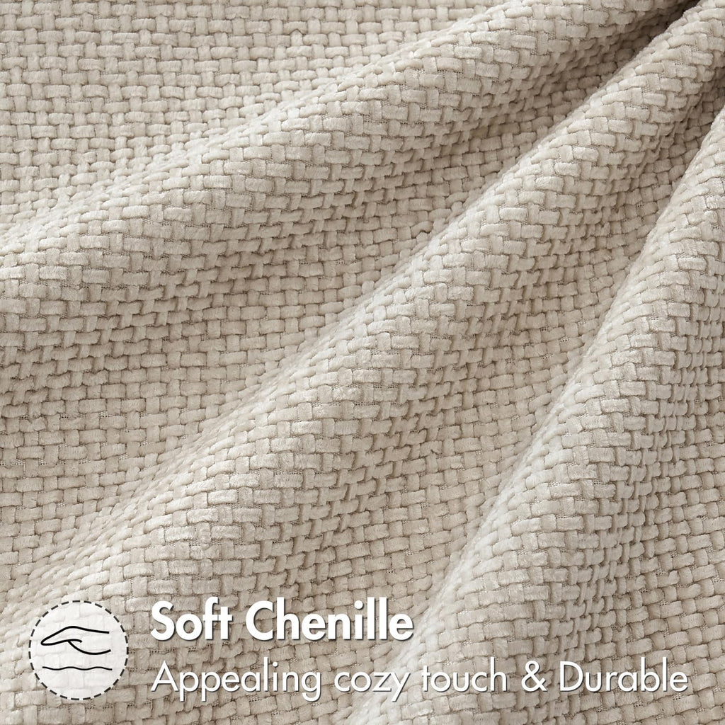 MIULEE Decorative Couch Throw Pillow Covers 20x20 Inch Neutral Beige 2 Pack