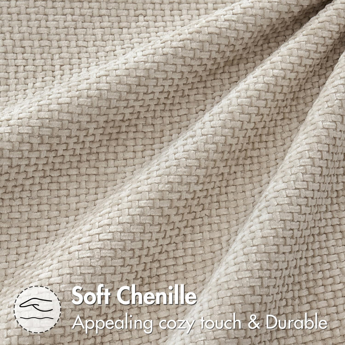 MIULEE Decorative Couch Throw Pillow Covers 20x20 Inch Neutral Beige 2 Pack