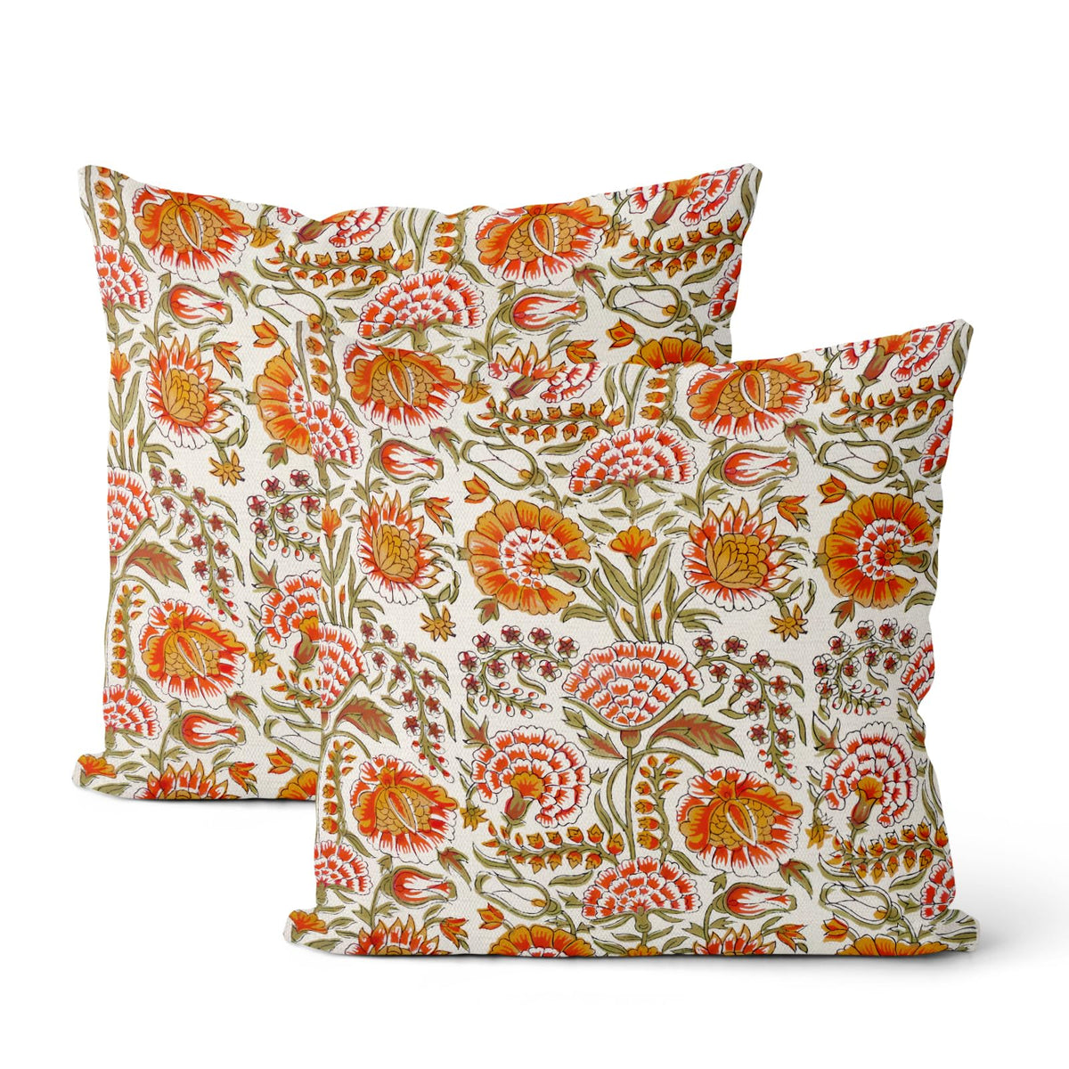 Boho Pillow Covers 18x18 Inch 2 Pcs Vintage Burnt Orange Grey Beige Carpet Pattern Ethnic Decor Throw Pillows Retro Outdoor Farmhouse Decoration Pillowcase Linen Cushion Cover for Couch Sofa