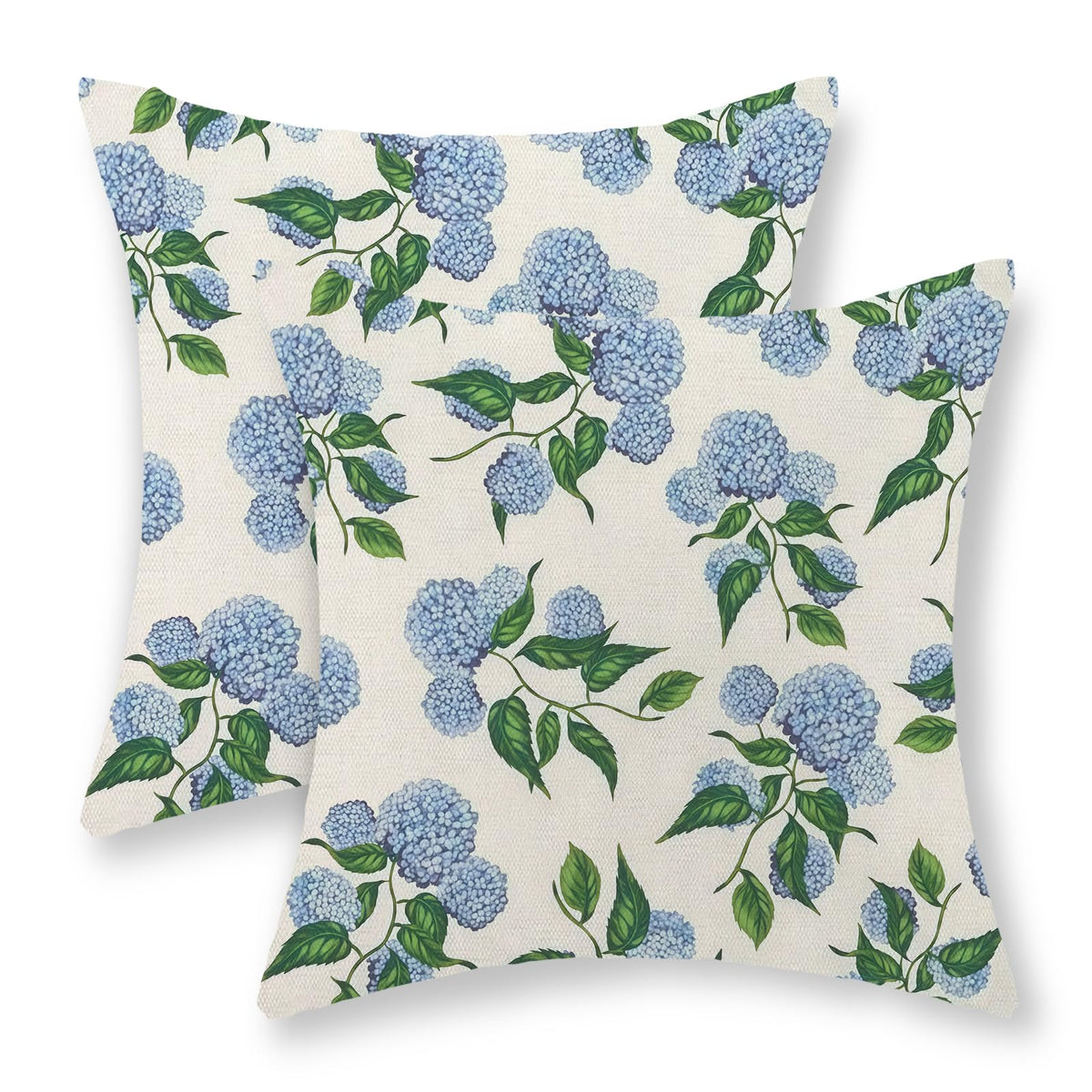 Sage Green Pillow Covers 18x18 Set of 2 Light Green Chinoiserie Bird Floral Throw Pillows Outdoor Decor Vintage Hummingbird Flower Pillow Cases Linen Decorative Cushion Cover for Couch Sofa
