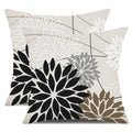 DFXSZ Blue Gray Floral Outdoor Pillow Covers 18x18 Set of 2 Waterproof
