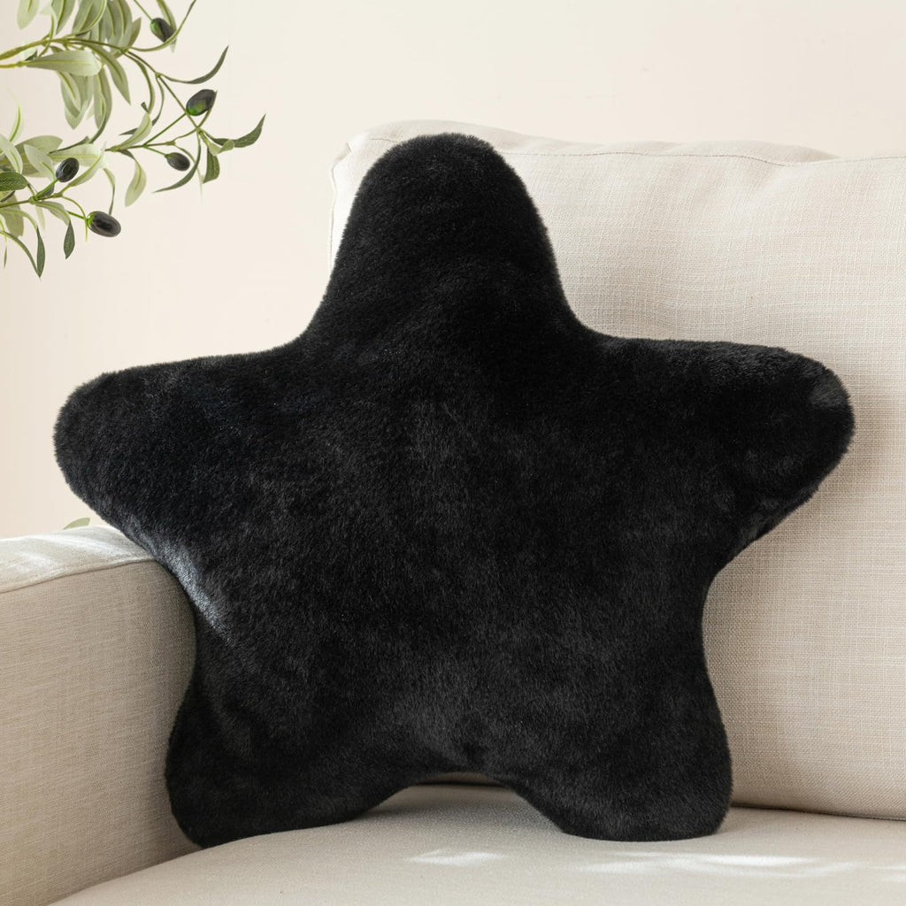 Star Pillow, Decorative Throw Pillow with Plush for Couch, Cute Decor Pillows for Bed, Aesthetic Star Shaped Pillow Fun Cushion for Sofa Living Room (Goose Yellow, 14.9 Inches)