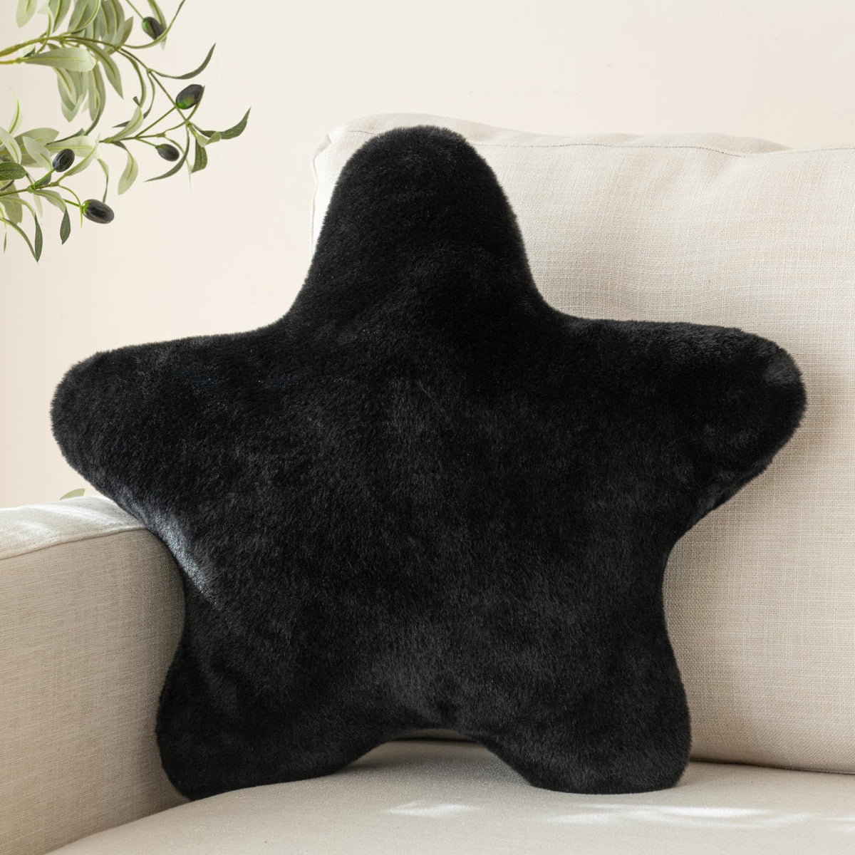 Star Pillow, Decorative Throw Pillow with Plush for Couch, Cute Decor Pillows for Bed, Aesthetic Star Shaped Pillow Fun Cushion for Sofa Living Room (Goose Yellow, 14.9 Inches)