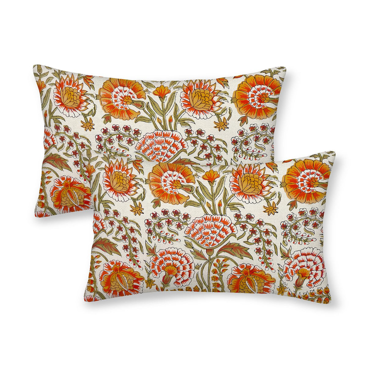 Boho Pillow Covers 18x18 Inch 2 Pcs Vintage Burnt Orange Grey Beige Carpet Pattern Ethnic Decor Throw Pillows Retro Outdoor Farmhouse Decoration Pillowcase Linen Cushion Cover for Couch Sofa