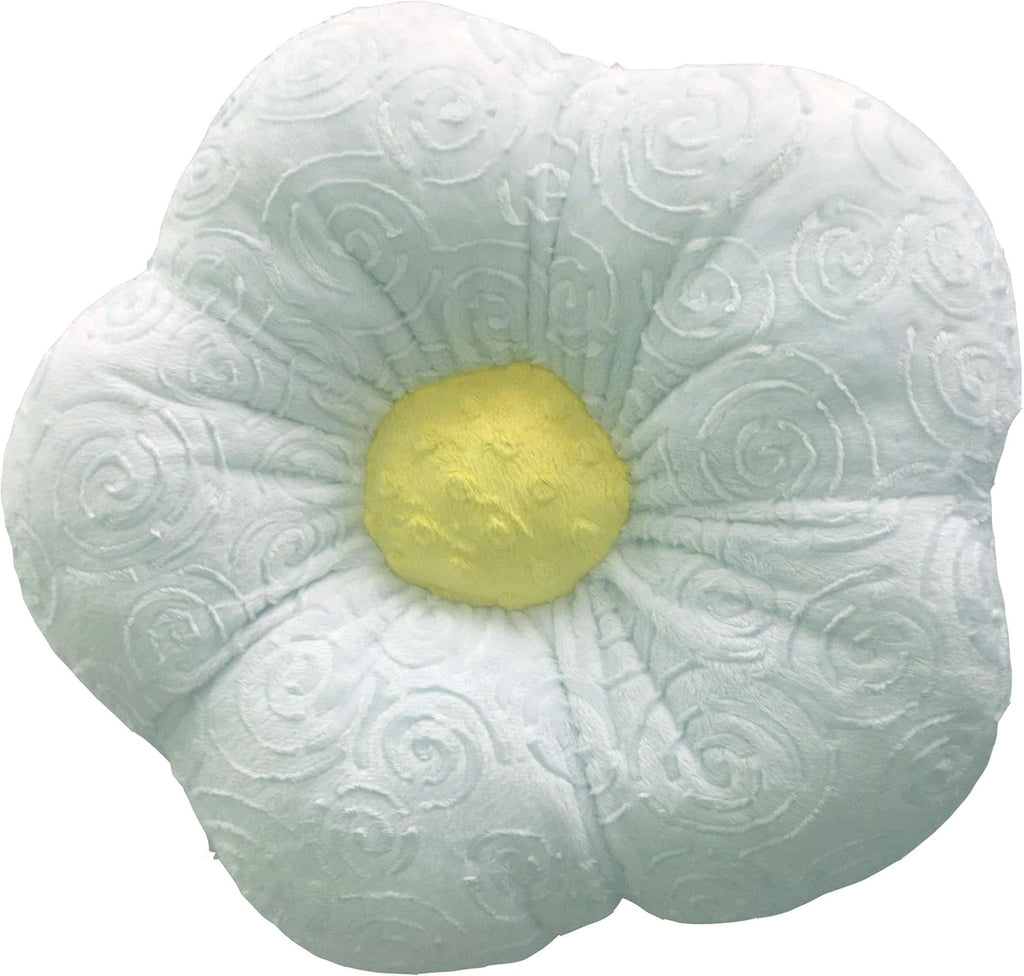 Snuggle Stuffs 13" Minky Flower White Daisy Throw Pillow