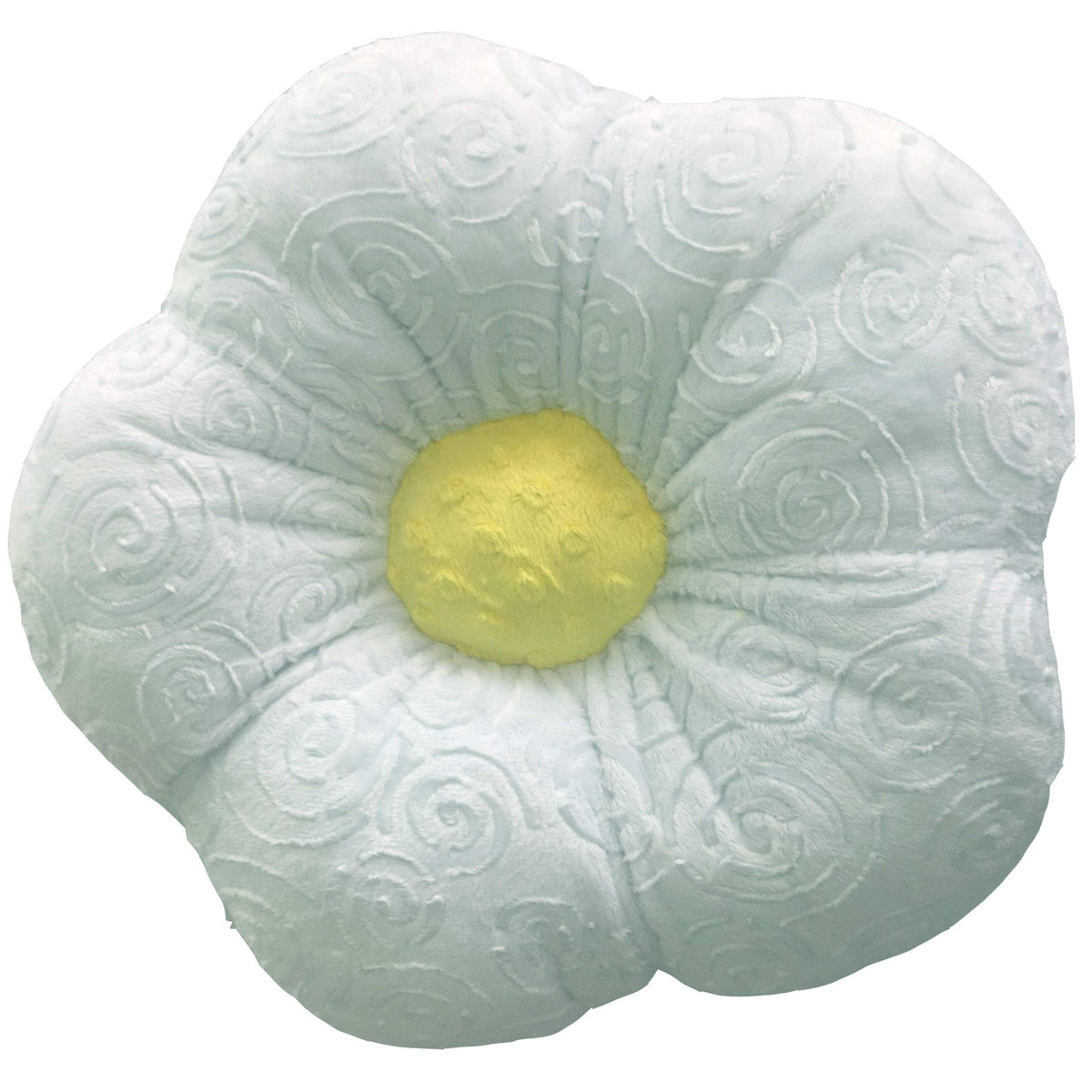 Snuggle Stuffs 13" Minky Flower White Daisy Throw Pillow