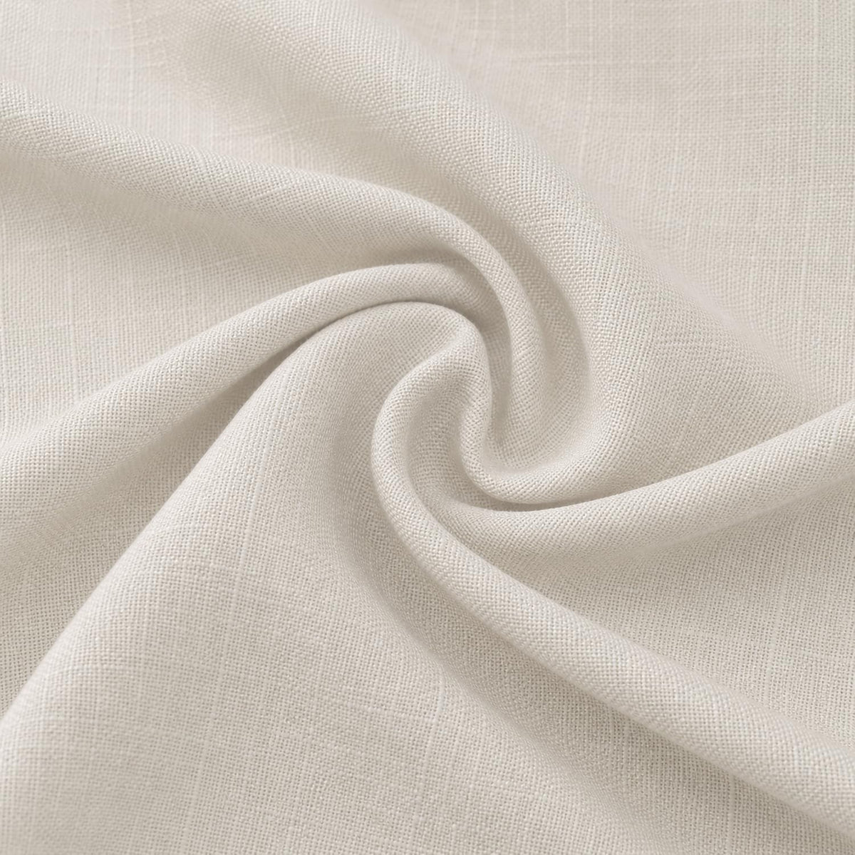 Meekio Linen Blend Throw Pillow Covers 20x20 Set of 2, Ivory