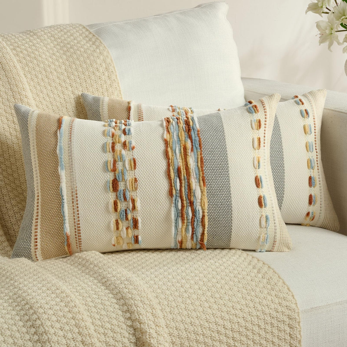 FUTEI Pack of 2 Chenille Throw Pillow Covers 45 x 45 cm,Teal