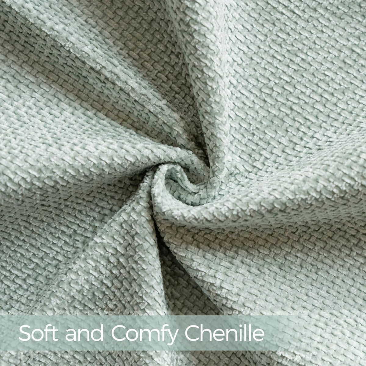 a moment Light Green Chenille Throw Pillow Covers 20x20 Inch Pack of 2 Modern Decorative Throw Pillow Covers Farmhouse Cross Covers Home Decor for Sofa Bedroom Living Room Spring