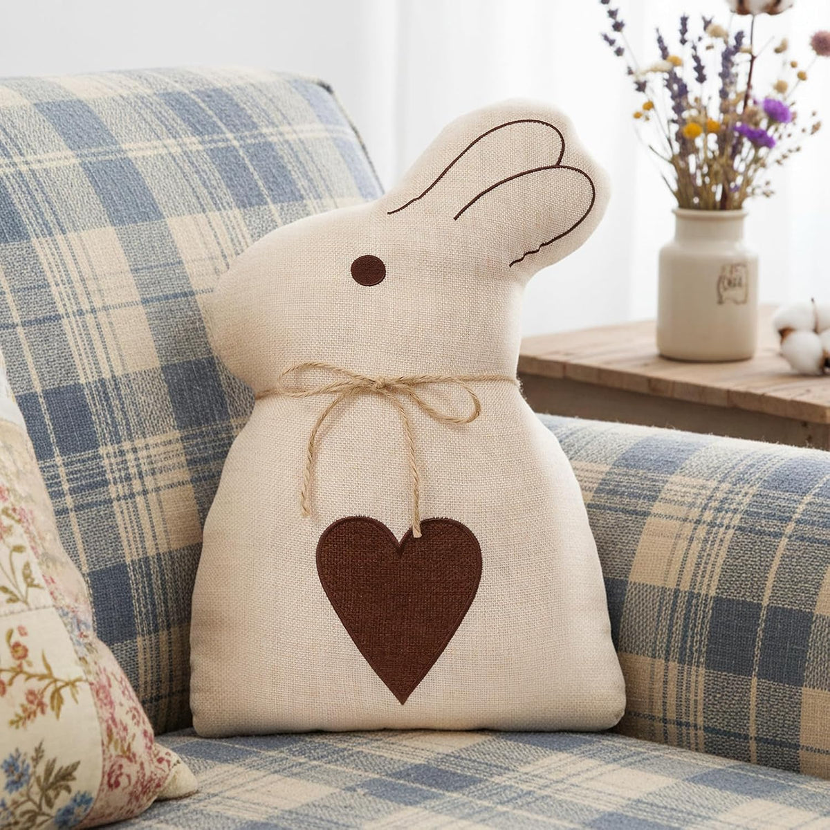 Easter Pillow Bunny Throw Pillows Vintage Easter Decor Bunny Gifts Home Sofa Decor Gift for Adults