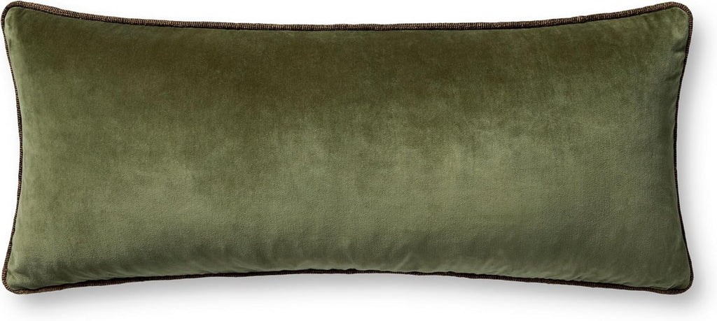 Loloi Chris Loves Julia Liza Dark Green 13'' x 35'' Cover w/Down Pillow