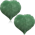 Yookeer 2 Pcs Heart Leaf Throw Pillows 3D Shaped for Couch,Dark Green