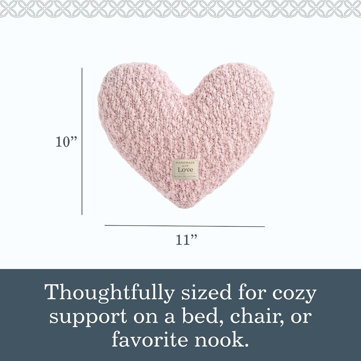 DEMDACO Giving Collection Pink Weighted Giving Heart, 1.85 lbs