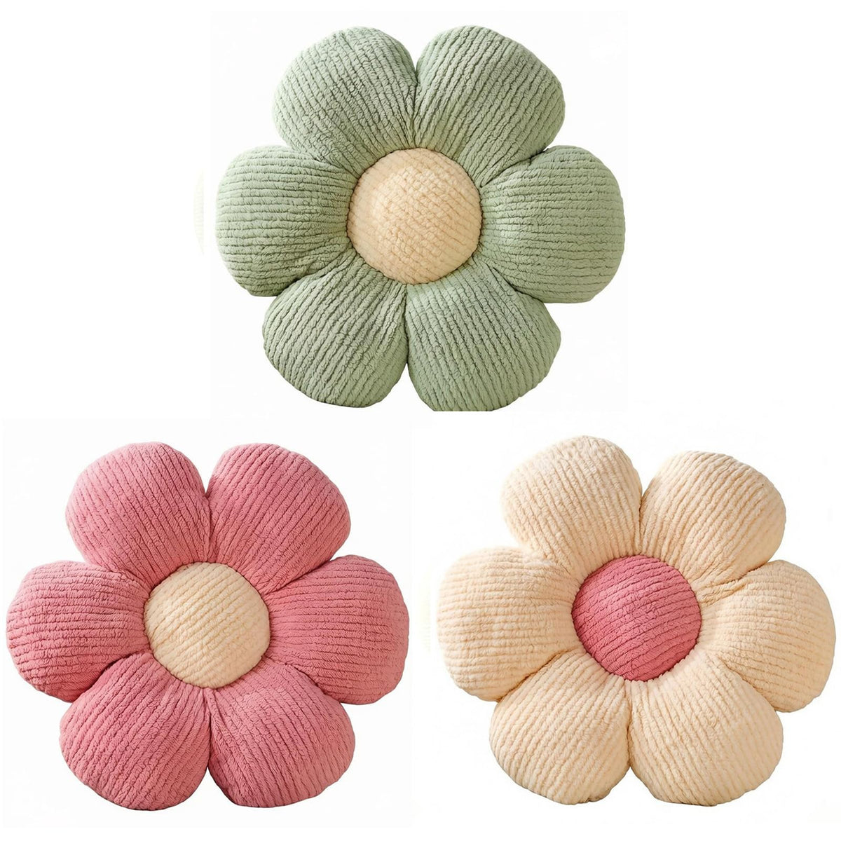 Flower Pillow,15.75" Daisy Pillow Purple Decorative Pillows