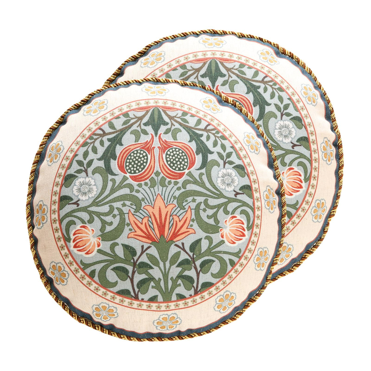 ISAENNE Vintage Elegant Linen Square Throw Pillow Cover,18"x18"-Albano A