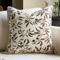 Alerfa Green Floral Throw Pillow Cover 18 x 18 Inch Sqaure Luxury Decorative Pillow Cover for Couch Living Room Bedroom