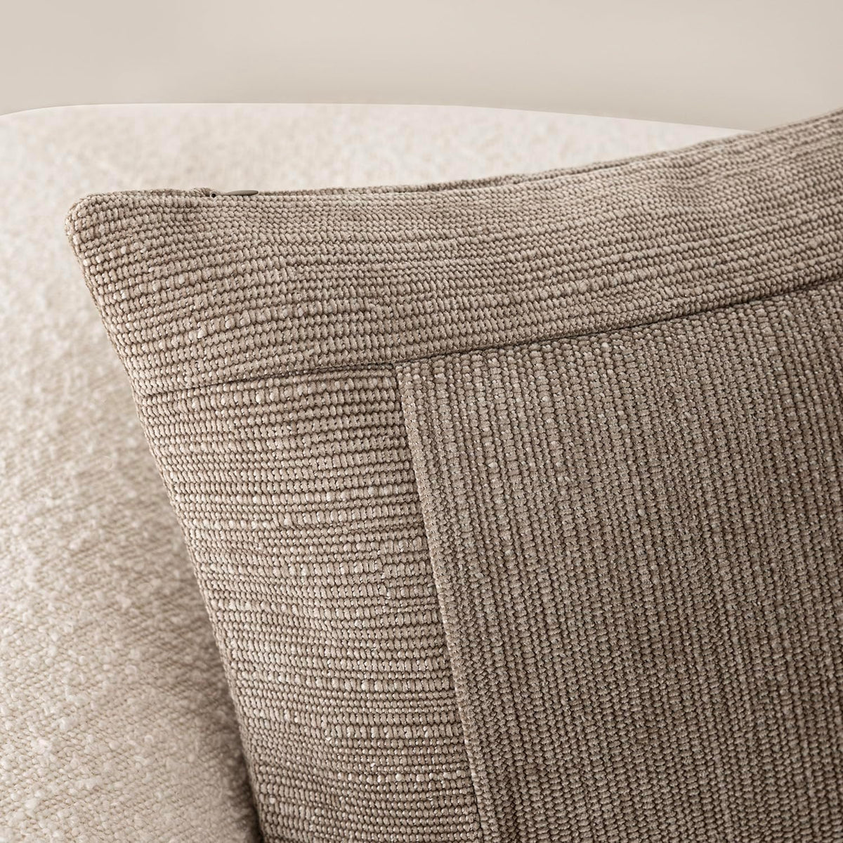 Foindtower Set of 2 Decorative Patchwork Chenille Throw Pillow Covers Textured Modern Vintage Cushion Cover Neutral Boho Accent Home Decor for Sofa Chair Couch Bed Living Room,20×20 Inch,Taupe Gray