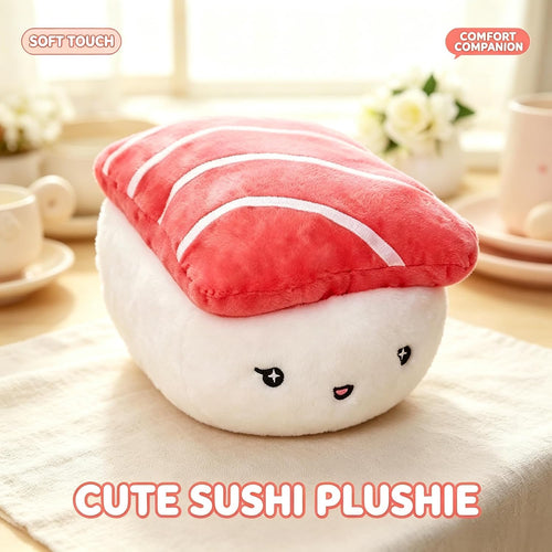 1 Piece Sushi Shaped Plush Throw Pillow Pink Chair Cushion Cute Pillows King Size Couch Pillow Funny Decorative Bed Pillows Fashion Seating Cushions with Bedroom Living Room Decoration (Dark Pink)