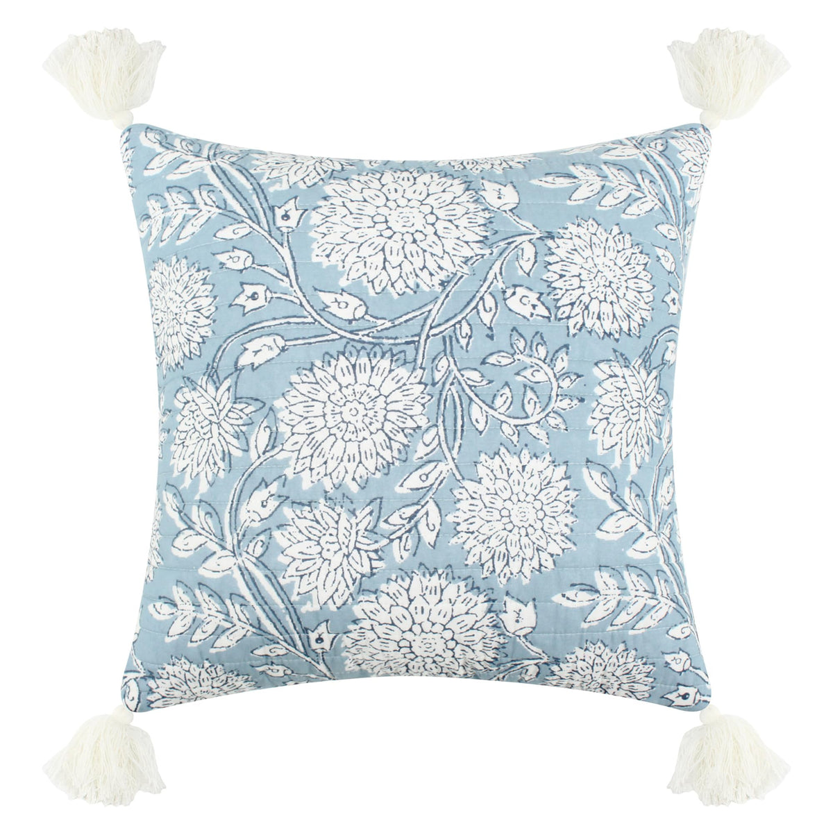 Levtex Home - Adare Taupe - Decorative Pillow (18x18in.) - Floral - Taupe, Grey and Cream