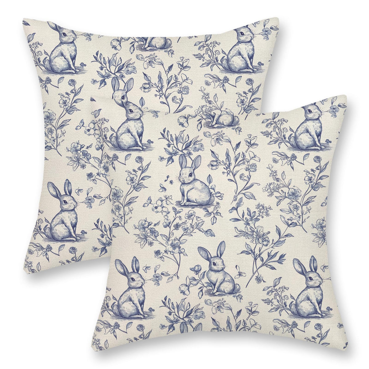 Sage Green Pillow Covers 18x18 Set of 2 Light Green Chinoiserie Bird Floral Throw Pillows Outdoor Decor Vintage Hummingbird Flower Pillow Cases Linen Decorative Cushion Cover for Couch Sofa