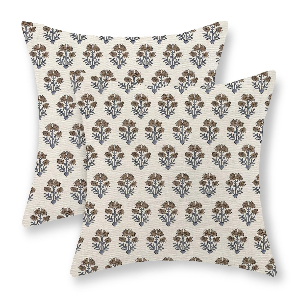 Sage Green Pillow Covers 18x18 Set of 2 Light Green Chinoiserie Bird Floral Throw Pillows Outdoor Decor Vintage Hummingbird Flower Pillow Cases Linen Decorative Cushion Cover for Couch Sofa