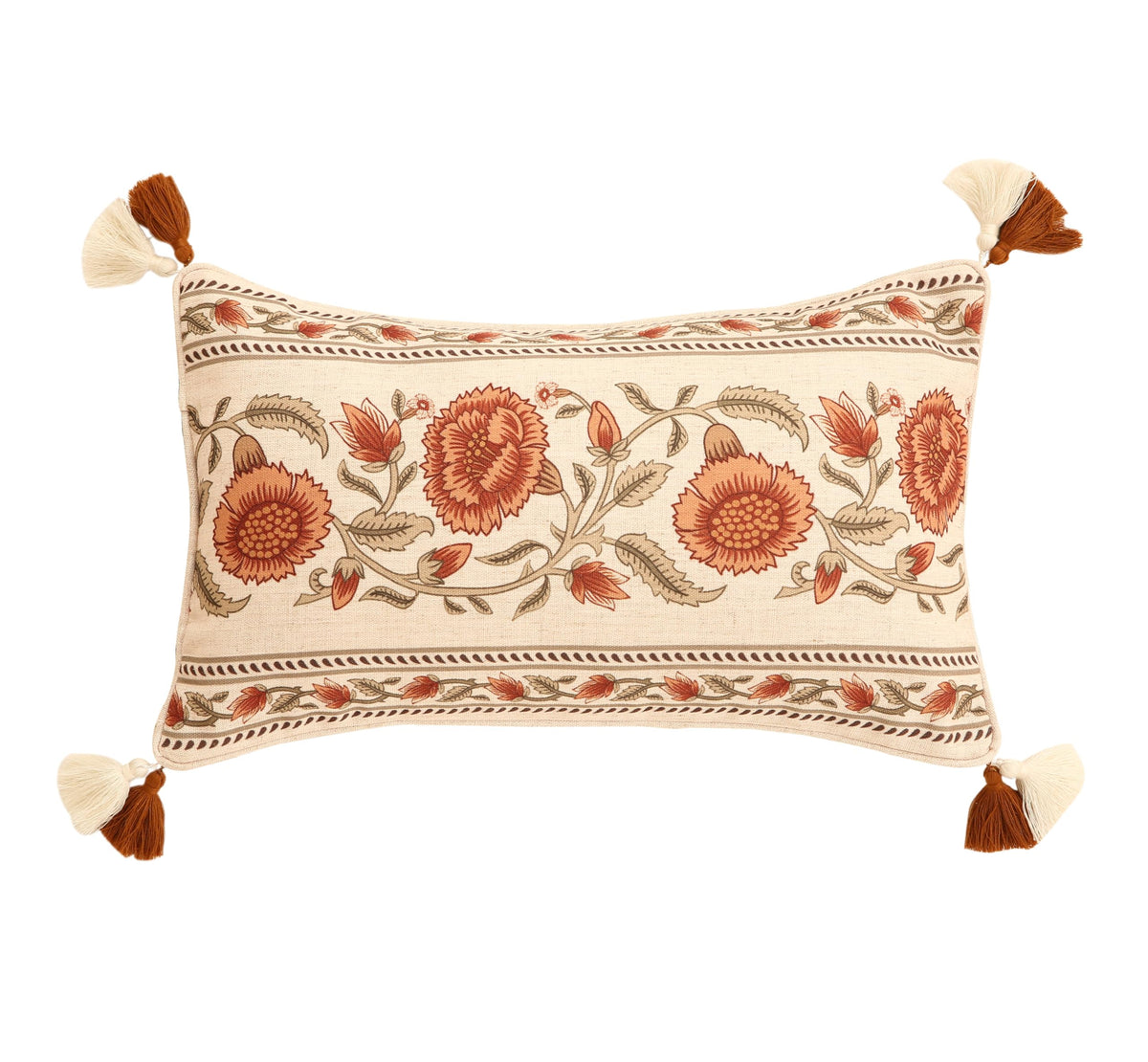 ISAENNE Vintage Elegant Linen Square Throw Pillow Cover,18"x18"-Albano A